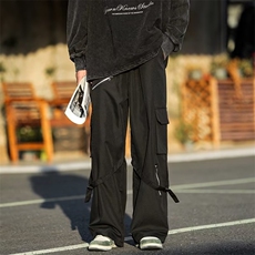工装裤男休闲裤冬季宽松长裤束脚哈伦2024春秋季百搭潮k4502-p37，男装休闲裤，星座412-3