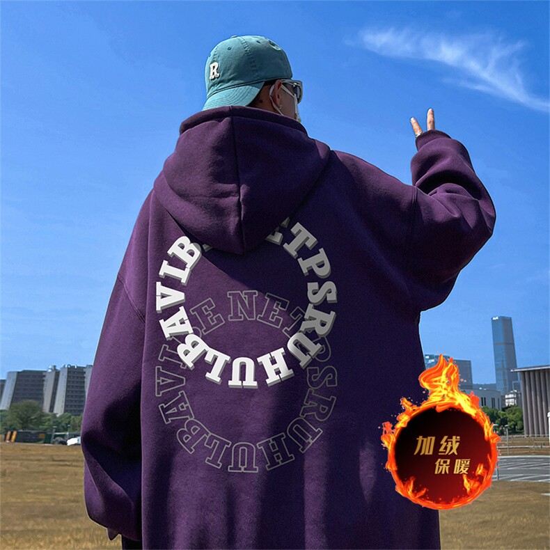 500克重磅秋冬美式加绒加厚卫衣外套 DL1531常规特P35绒特P40图片