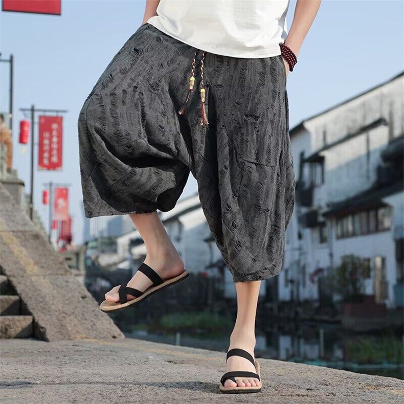 新款济公布七分裤,男装休闲裤,星座506A
