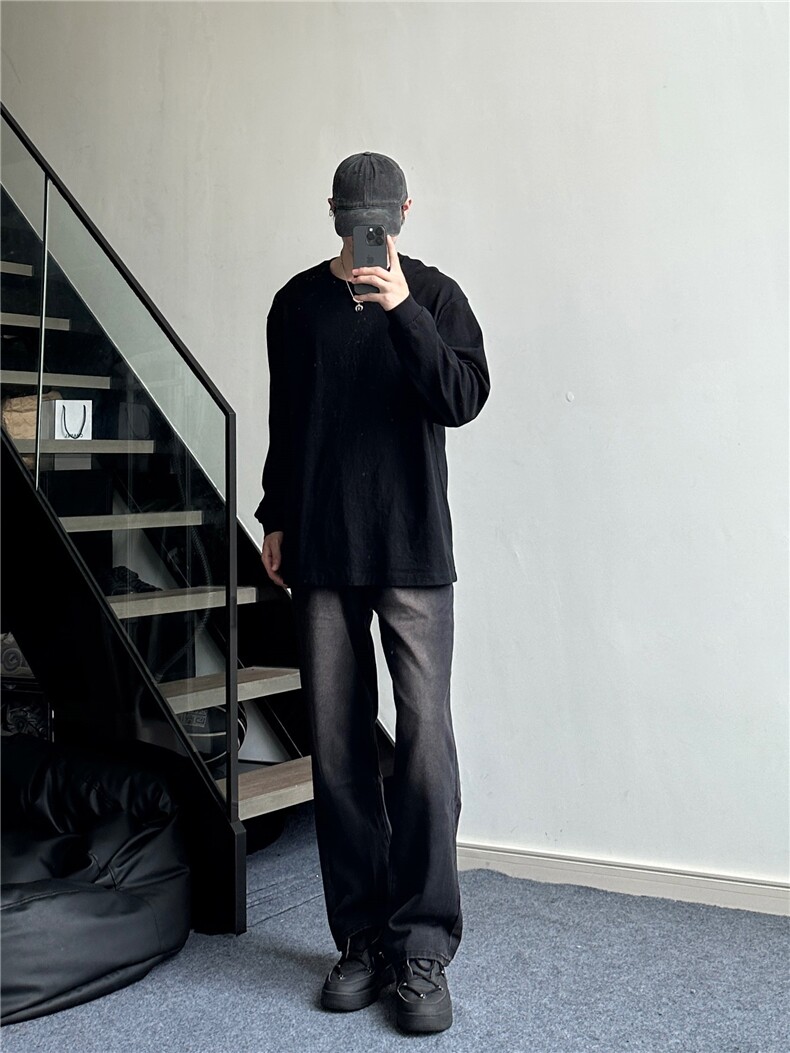 秋冬季美式高街牛仔裤男百搭休闲裤G1233/P4568,男装牛仔裤,电商D202-1