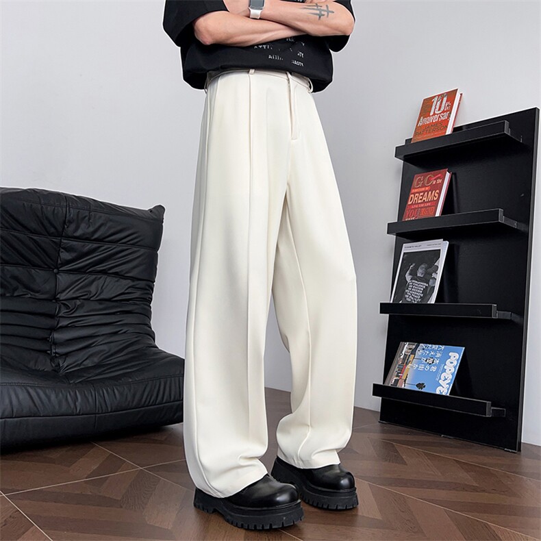 新款男士冰丝休闲裤直筒简洁长裤男士小西裤，男装西裤，星座1107-1