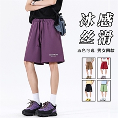 多色可选尼龙速干短裤高街美式烫画五分裤25XD23079特批15，男装休闲裤，电商A042