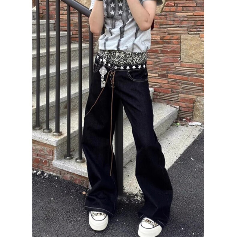 美式高街vibe风痞帅炸街微喇牛仔裤男修身显瘦直筒长裤NB5118,男装牛仔裤,星座1116A（原606A-3）