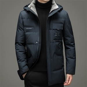 新款2023冬季羽绒服男装保暖可脱卸帽外套中年爸爸装TLM2109-P250图片
