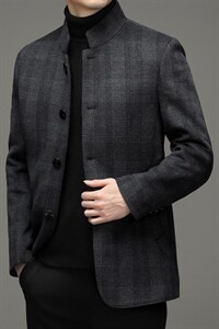 冬季羊毛毛呢大衣男立领呢子外套中年冬装中年风衣YYN88605-P295,男装毛呢大衣,电商B212（原钱塘6029）