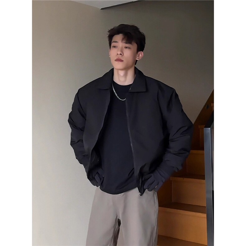 cleanfit黑色厚外套男秋冬飞行夹克棉服美式复古加厚保暖棉衣棉袄,男装夹克,星座506A