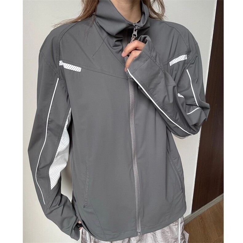 抖音品质夏季薄款防晒衣男透气拼接外套FS025P65，男装防晒衣，星座1904A