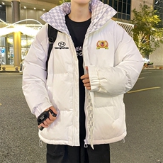 抖音得物品质深度库存三防面料假两件格子棉衣外套棉服66633特P85，男装棉衣，电商A486