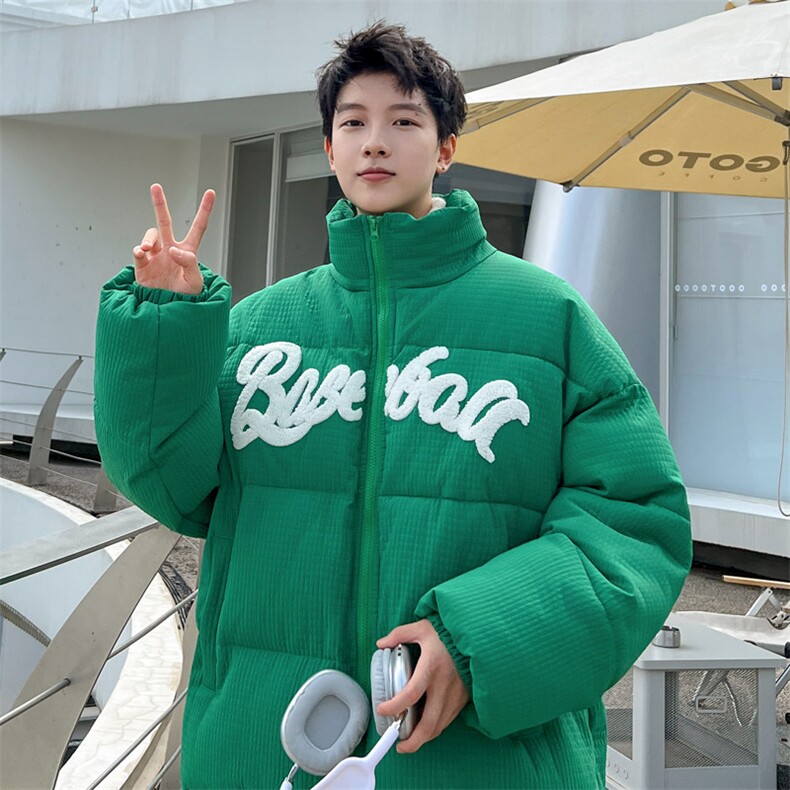 ！2023冬季男士潮流毛巾绣棉衣立领玉米格棉服MYTC157特P95,男装棉衣,电商B220