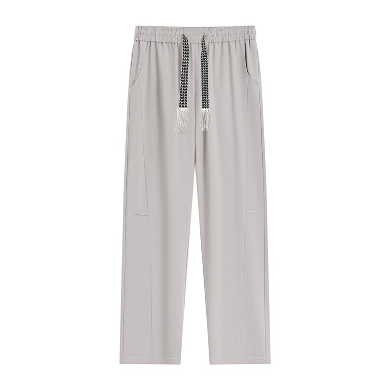 辑明线冰丝褶皱休闲裤K064平铺92%聚酯纤维8%氨纶(S-2XL)TP25,男装休闲裤,电商A088