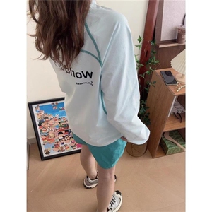 美式高街解构工艺速干长袖T恤男女款防晒罩衫户外运动潮牌骑行服图片