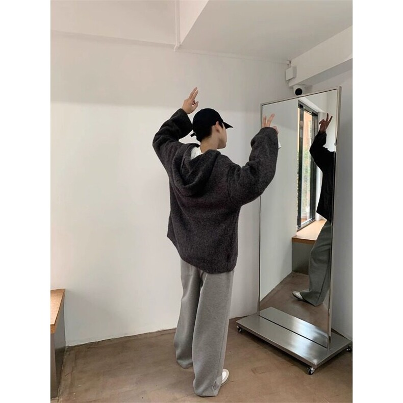 [有货]韩风慵懒感开衫毛衣连帽长袖针织衫外套MY759特P55,男装针织衫/毛衣,星座908-1