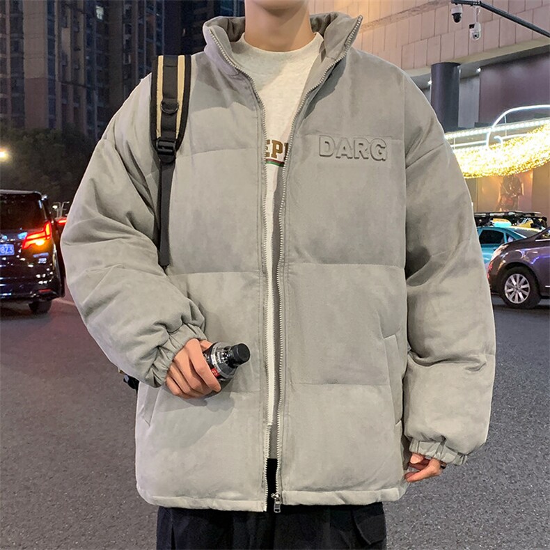 2023冬季新款港风外景大码麂皮绒立领棉衣M-5XHM22612-P115，男装棉衣，电商A022