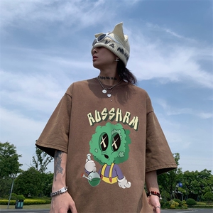 卡通创意印花 水洗做旧 夏季无袖背心/马甲/坎肩XZ514-2-1315-P38图片