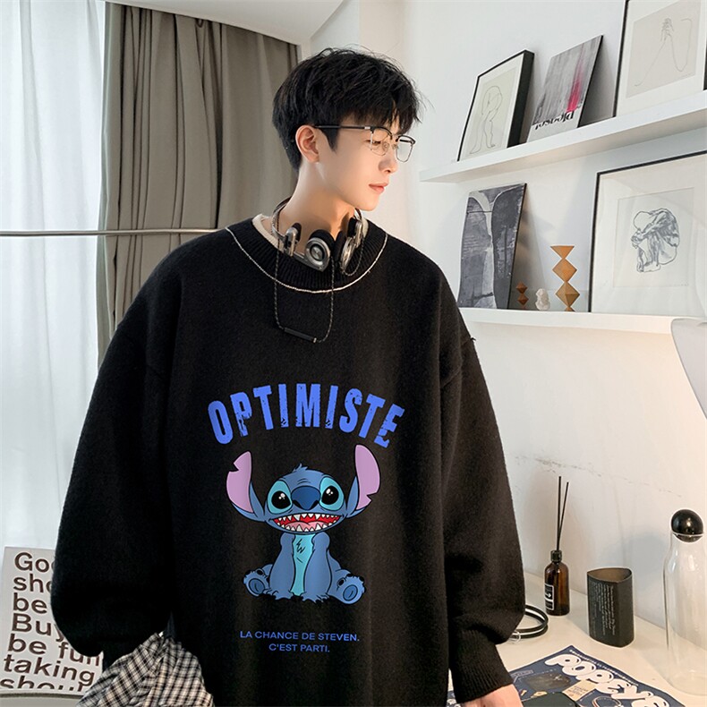 控78假两件毛衣男大码加绒针织衫男毛线衣M80220-P55加绒P70,男装针织衫/毛衣,电商A040