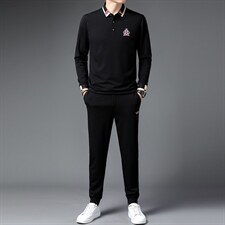 CAG502钱塘2020-2秋季新款时尚休闲帅气中青年男士套装P97，男装休闲套装，钱塘207-2