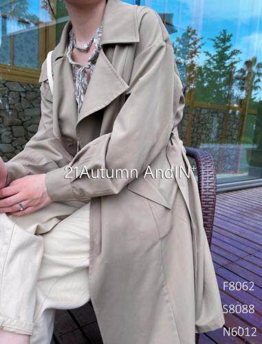 2021新款韩版风衣外套，女装风衣，AND IN+