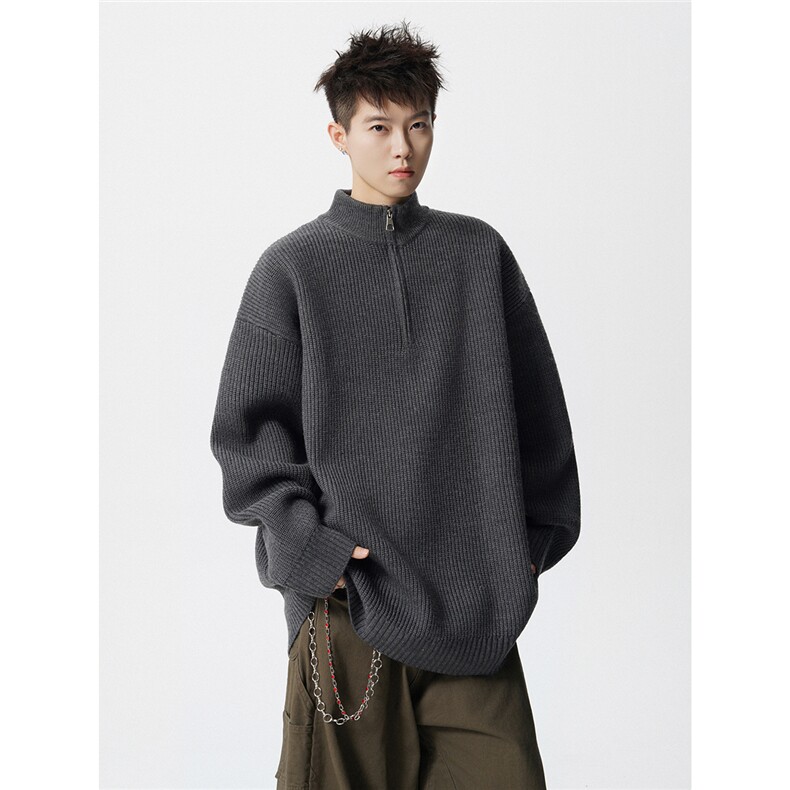 现货2W件长袖时尚休闲男装半拉链毛衣XZ608-TM2144-特P45,男装针织衫/毛衣,星座608(原A046)