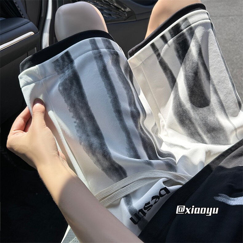 XZ616 夏季新款菠萝格薄款假两件百搭短裤 TY2506 P35控48图片