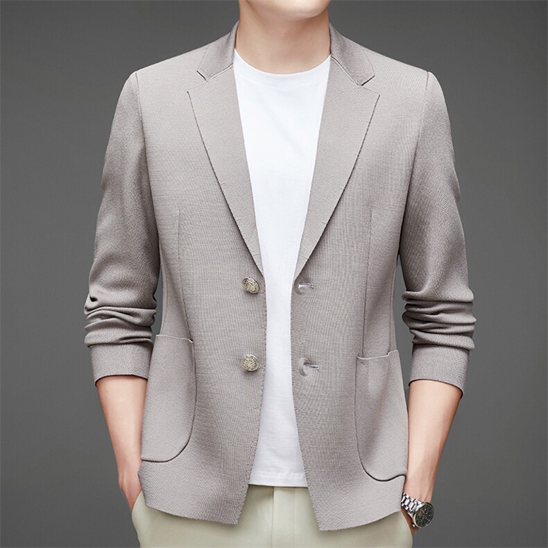 2023秋季爸爸西装休闲外套男中老年商务纯色西服MNSAYBQ001-P240,男装西服,电商B212（原钱塘6029）