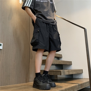 胖胖哥港风潮牌工装五分直筒短裤男夏季新款宽松大码百搭休闲裤子图片