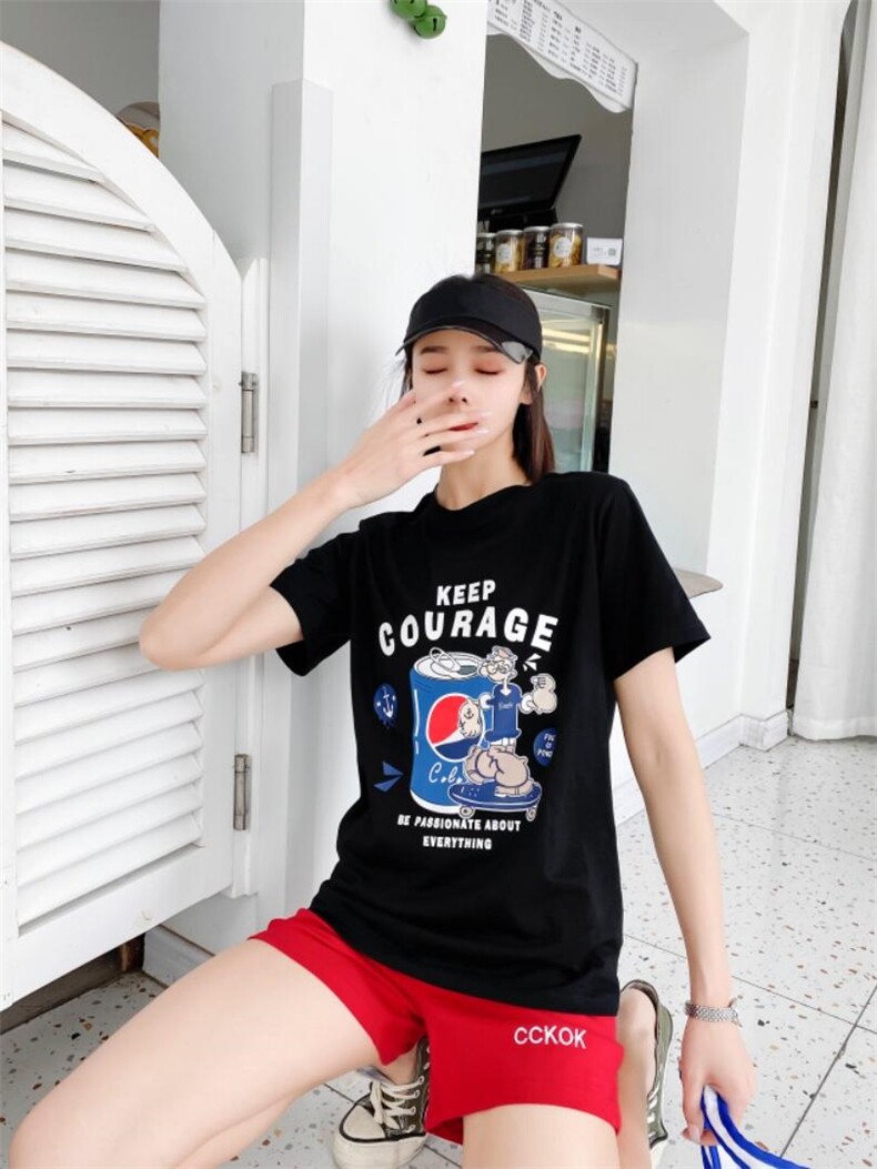 时尚休闲潮流T恤，女装T恤，泽妤