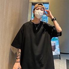 T8067/P20夏季新透气弹力短袖T恤男潮纯色宽松半袖上衣大码男，男装T恤，电商A141