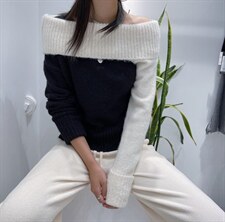 秀场个性三种穿法毛衣，女装针织衫/毛衣，SHANGCHUN·W 汪尚春