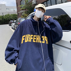 设计感小众半拉链秋季卫衣美式复古Polo领上衣男外套W3688-P37，男装卫衣，星座512-3