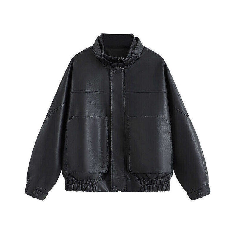 新款皮衣皮夹克帅气多袋机车服309B-3-2307-P95,男装皮衣,星座1409-3