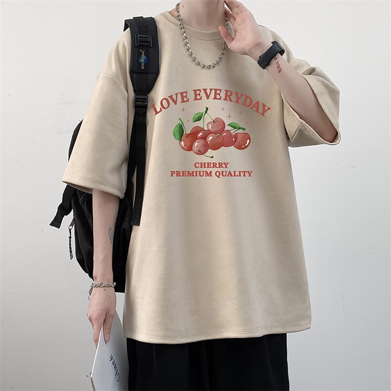 麂皮绒短袖t恤男大码半袖男 JD82325-P25图片