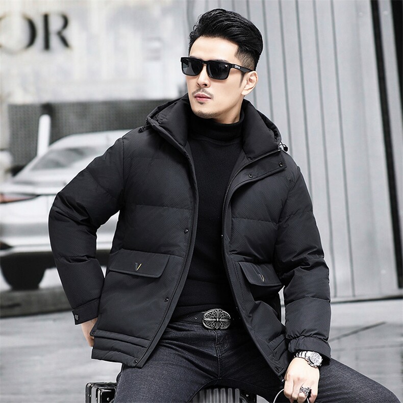 M801-106钱塘2020-3时尚休闲简约冬季厚款中年男士羽绒服P233,男装羽绒服,钱塘207-3