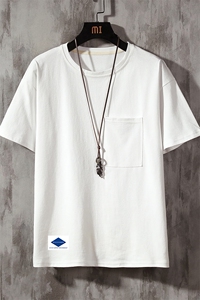 DX24061-P25大口袋百搭短袖t恤男大码半袖体恤上衣服图片