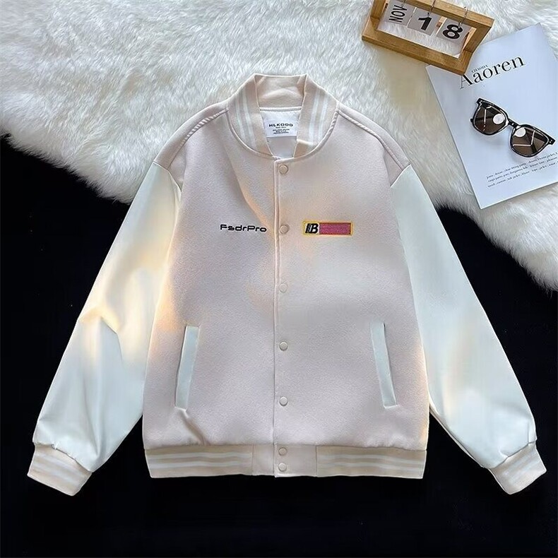 潮旗帜贴布棒球服外套男女春季美式高街上衣W6451-P65,男装夹克,星座412-2