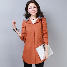 中长款修身显瘦百搭潮流POLO领风衣2021年冬季简约个性长袖，女装风衣，丽影随形