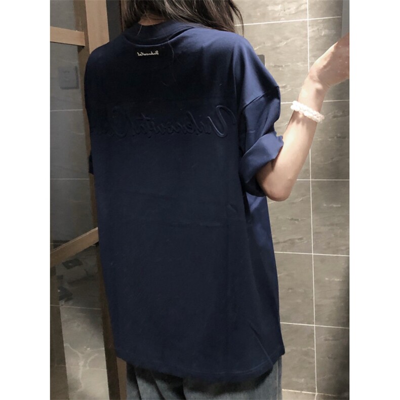 H0952-P33凹凸钢印+胶标220克纯棉+包边螺纹领短袖T恤男女同款,男装T恤,星座617A-2