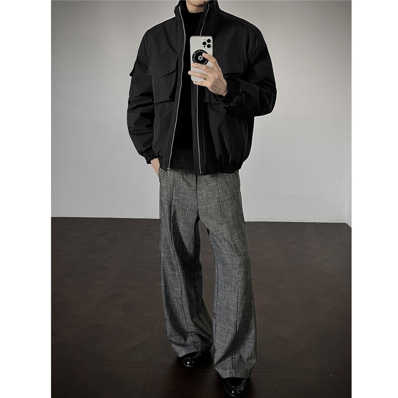 W85129特P90控158工装立体口袋宽肩立领加厚棉衣棉服男,男装棉衣,电商B205