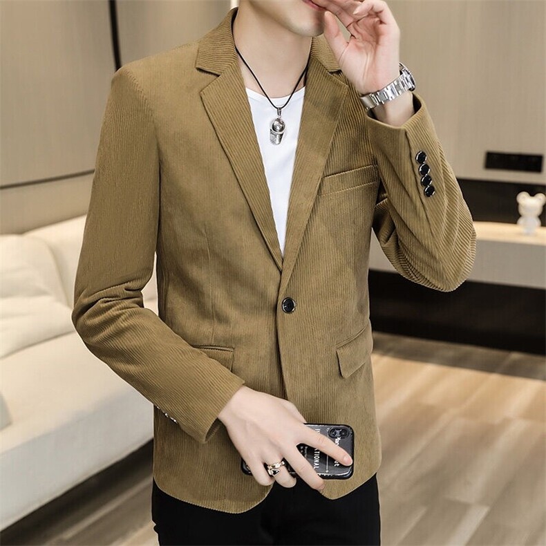 XZ8598P85新款灯芯绒休闲西装男外套韩版修身单西服上衣潮流韩版,男装西服,星座510A-2