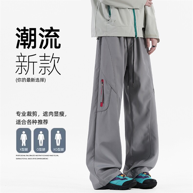 户外速干工装冲锋裤男春季薄款宽松直筒户外运动休闲裤Z6909-P42,男装工装外套,星座610（原A335）