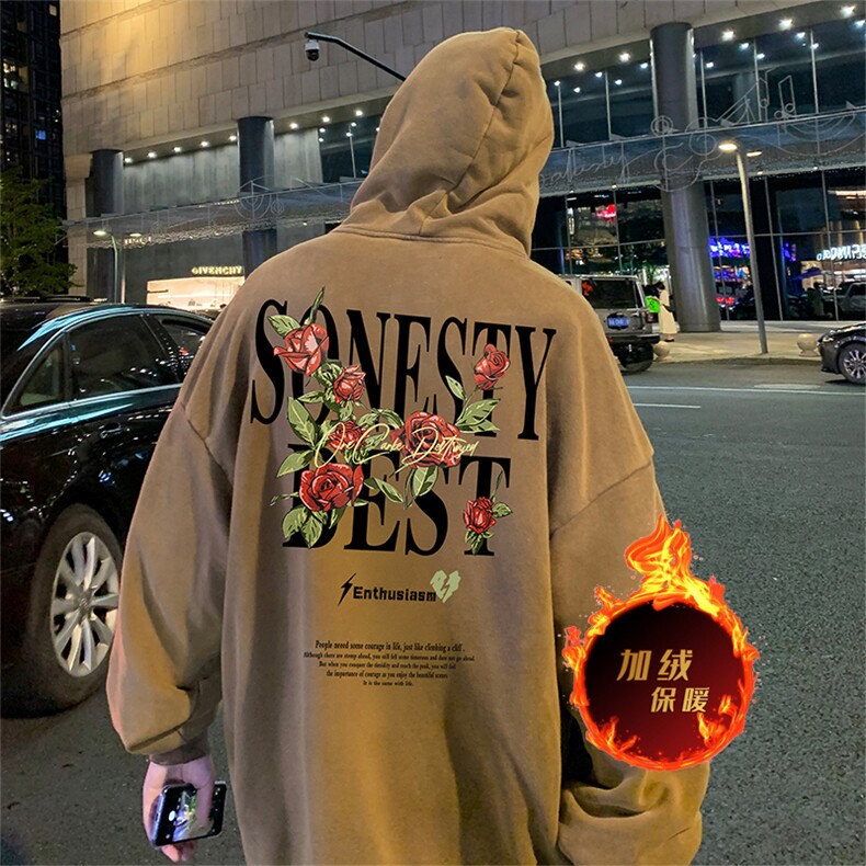 直播品质 500克重磅美式做旧水洗卫衣 SL1550-常规特P55加绒特P65图片