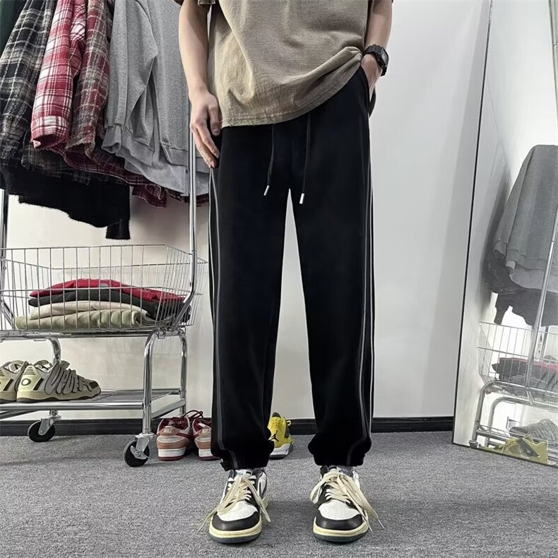 男潮牌ins高街秋季新款束脚休闲春秋立体裤头长裤宽松裤子KK225,男装休闲裤,星座1116A-1（原606A）