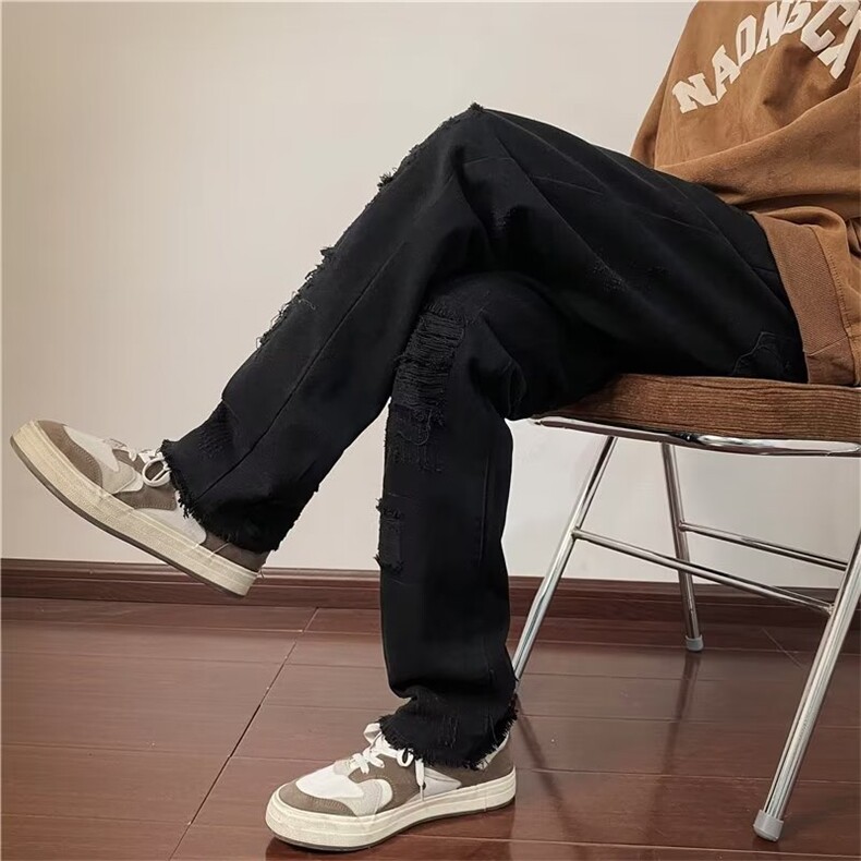 牛仔裤男秋季潮大码休闲裤子高街C1650P45,男装牛仔裤,星座1116-2