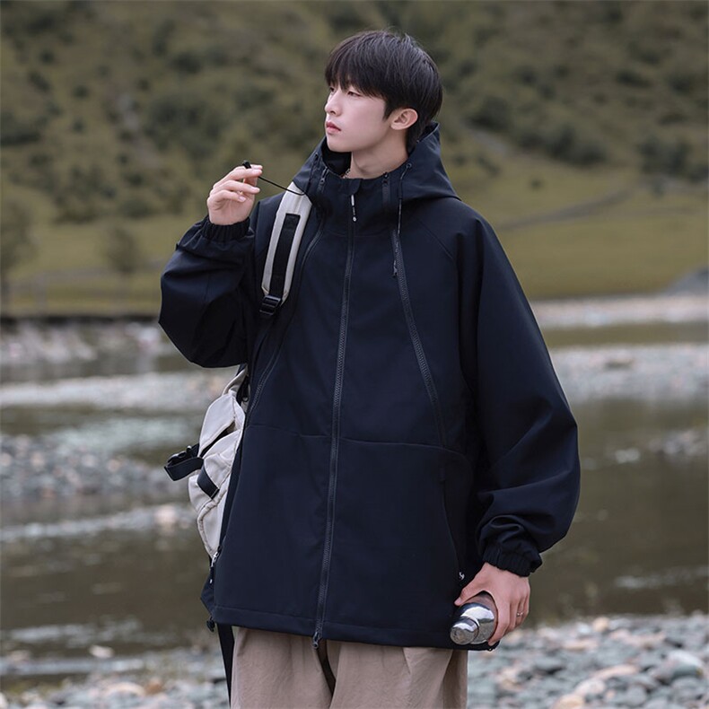 Cityboy情侣时尚连帽冲锋衣外套夹克团体班服,男装夹克,星座301D-5(原星座1415）