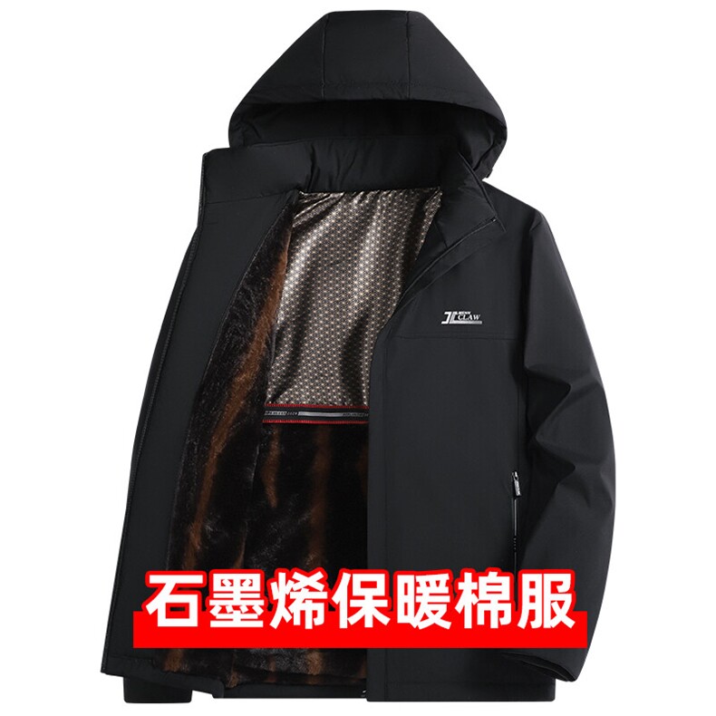 2025冬装新款棉衣外套大衣男士加厚羽绒棉服中老年棉袄图片