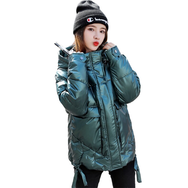 2020冬装新款棉服女短款韩版亮皮棉衣女外套加厚棉服亮色,女装棉衣/棉服,瑶迪依秀
