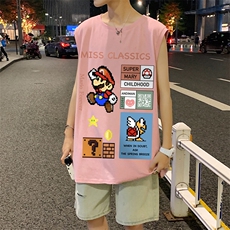 ！港风夏季无袖背心男汗衫男纯棉坎肩短袖T恤男B26-P20，男装背心/马甲，电商B367