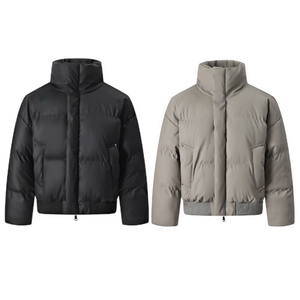 冬季clean立领棉服中性加厚PU皮短款棉衣 HZ8810-特P72不议价图片