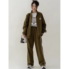 运动服套装女学院风春季学生韩版宽松显瘦时尚大码卫衣休闲两件套，男装休闲套装，星座1210-1