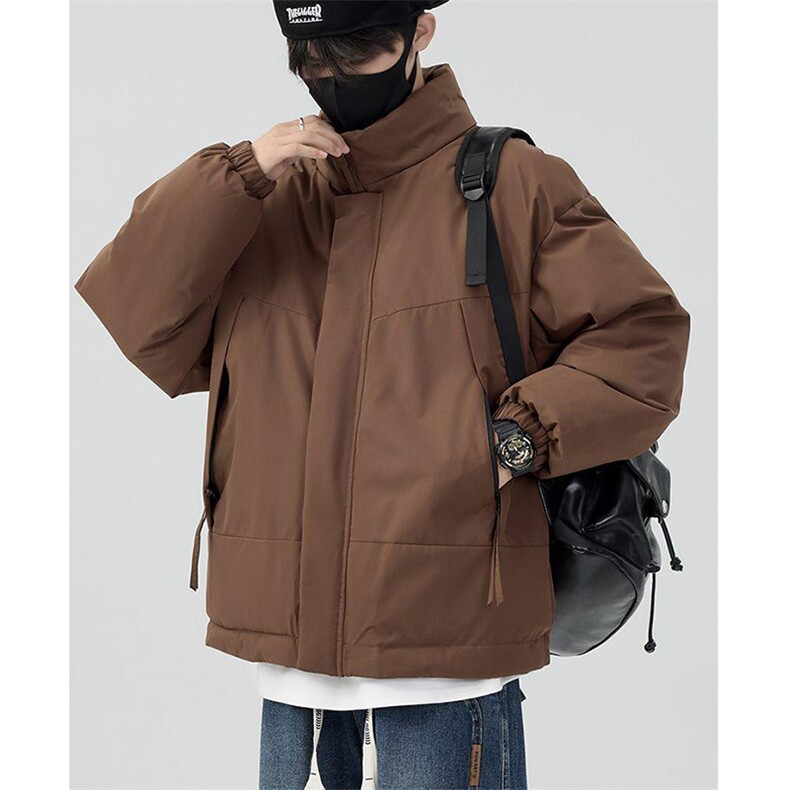 现货美式高街休闲夹克冬季立领纯色三防户外工装加厚棉服外套,男装夹克,电商A486