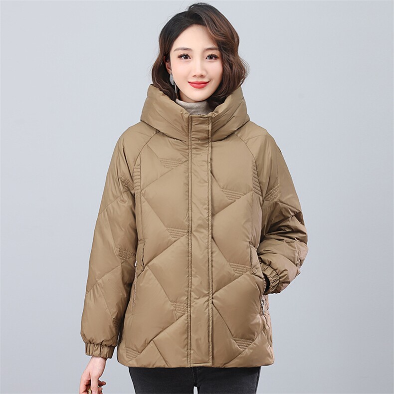 2025冬季时尚简约优雅休闲潮流轻盈保暖羽绒服,女装羽绒服,独衣靓